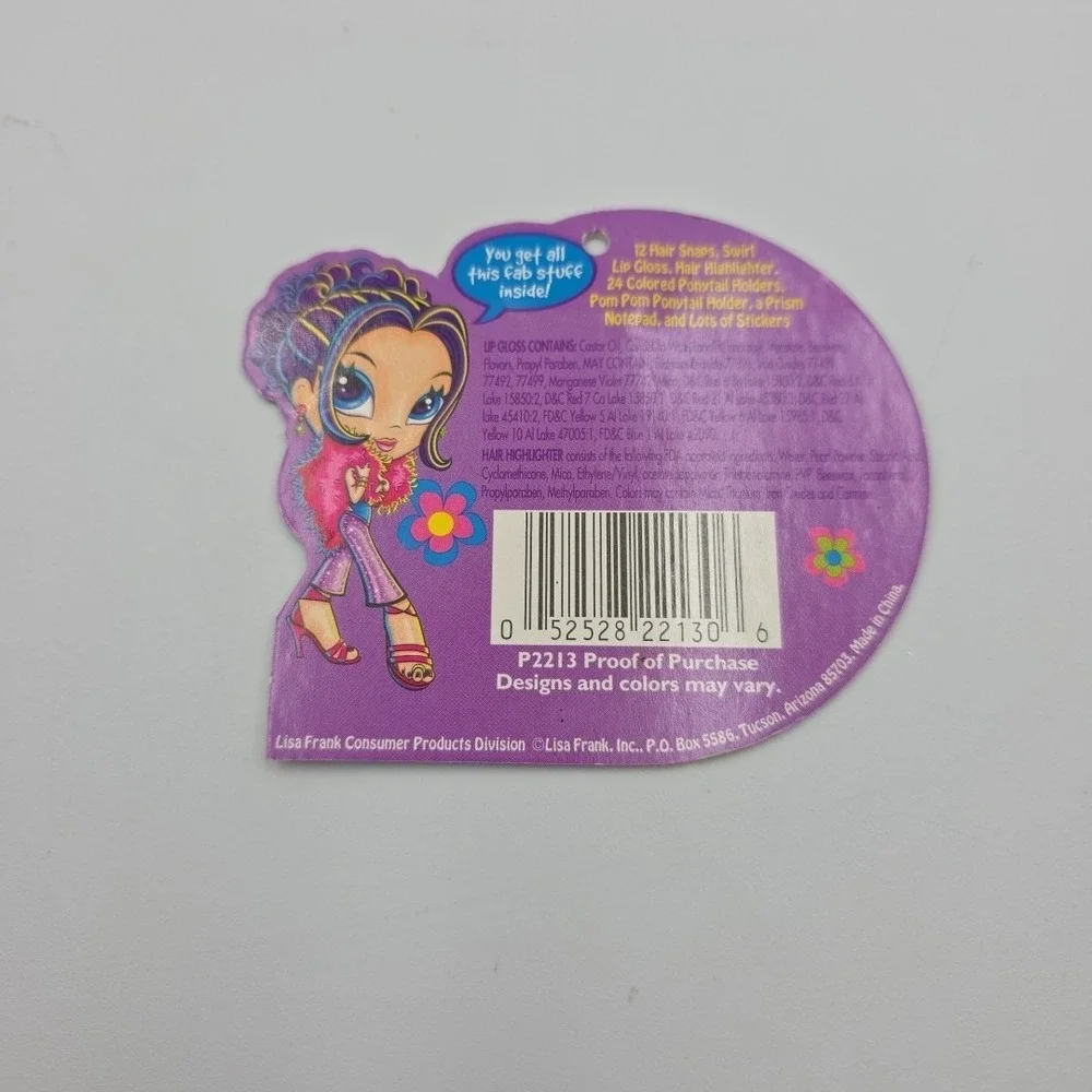 Vintage Lisa Frank Original Cardboard Tags Lot Of 5